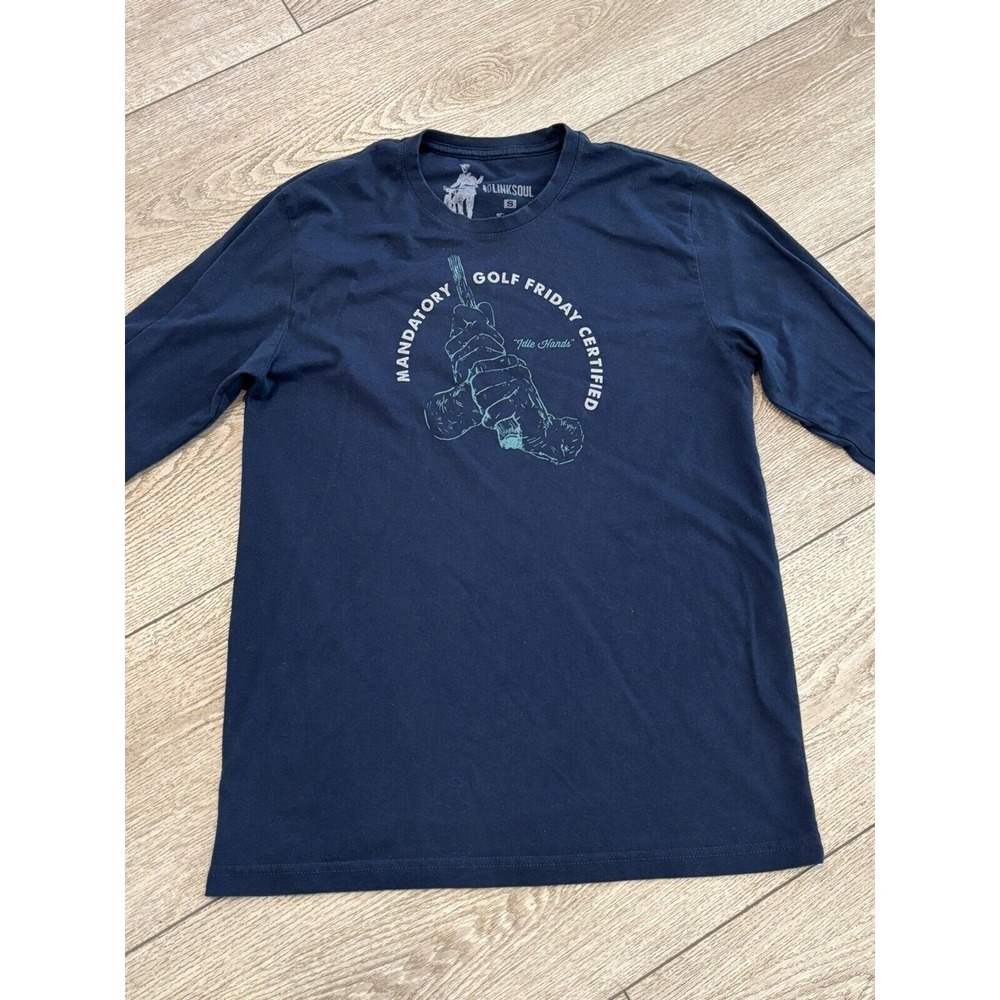 Linksoul T Shirt MGF Mandatory Golf‎ Friday Mens Small Long Sleeve Golf Casual